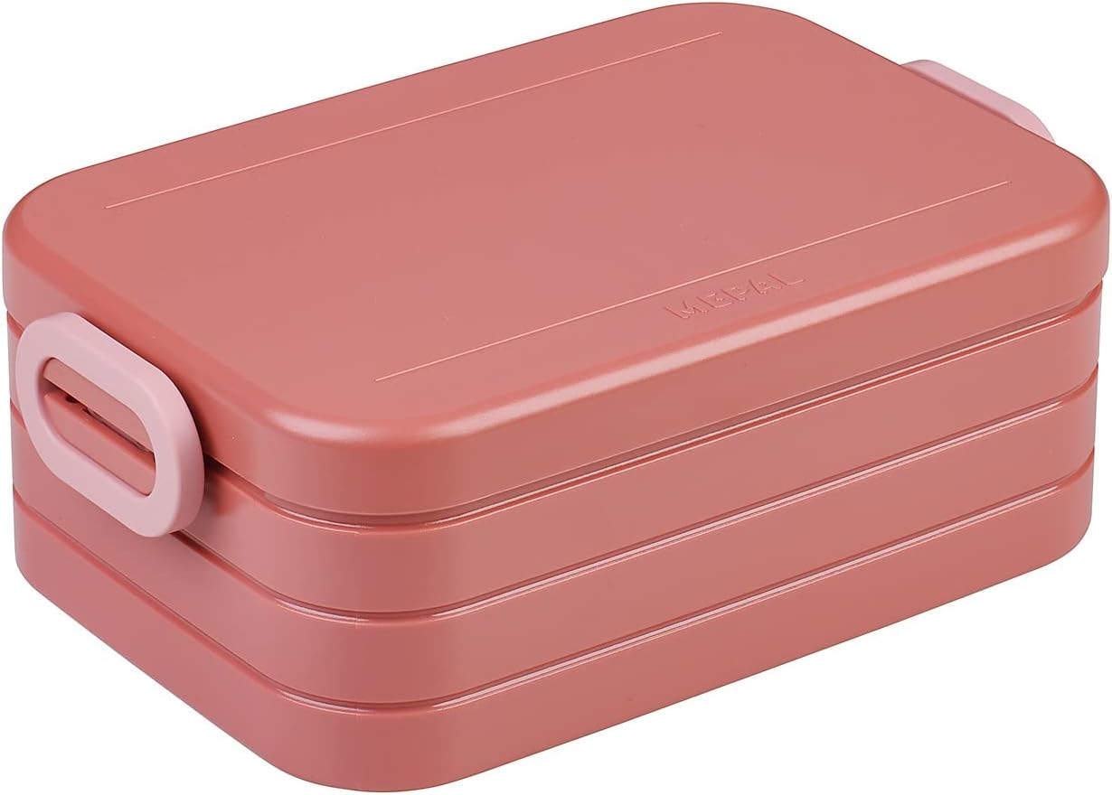 Mepal Take a Break Lunch Box Midi &ndash; Pink Bento Food Container with Divider, Bpa-Free Fresh Seal Sandwich Box, Durable Portable Lunchbox for School, Work or Travel, Made in Holland