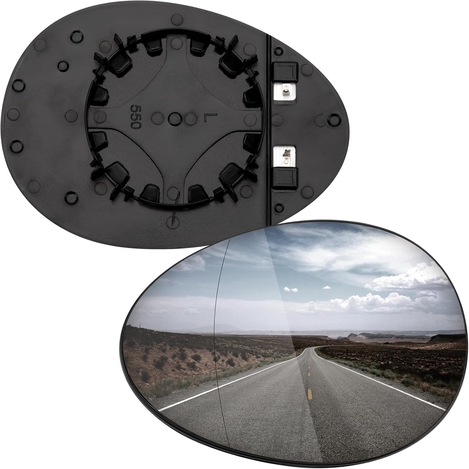 LOIYLLEN Left Side Mirror Replacement for Mini Cooper 2007 2008 2009 2010 2011 2012 2013 2014 2015 - Left Side Mirror Glass, Rear View Mirrors Glass with Power Heated