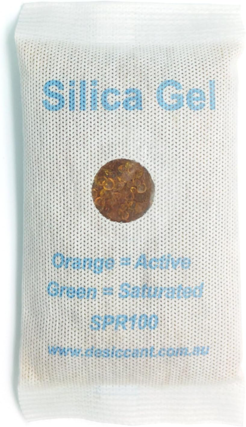 0.5Kg [10 Packets] Cloth Indicating Silica Gel Packets, Bulk - Orange to Green, Non-Woven Cloth with Window image number 2