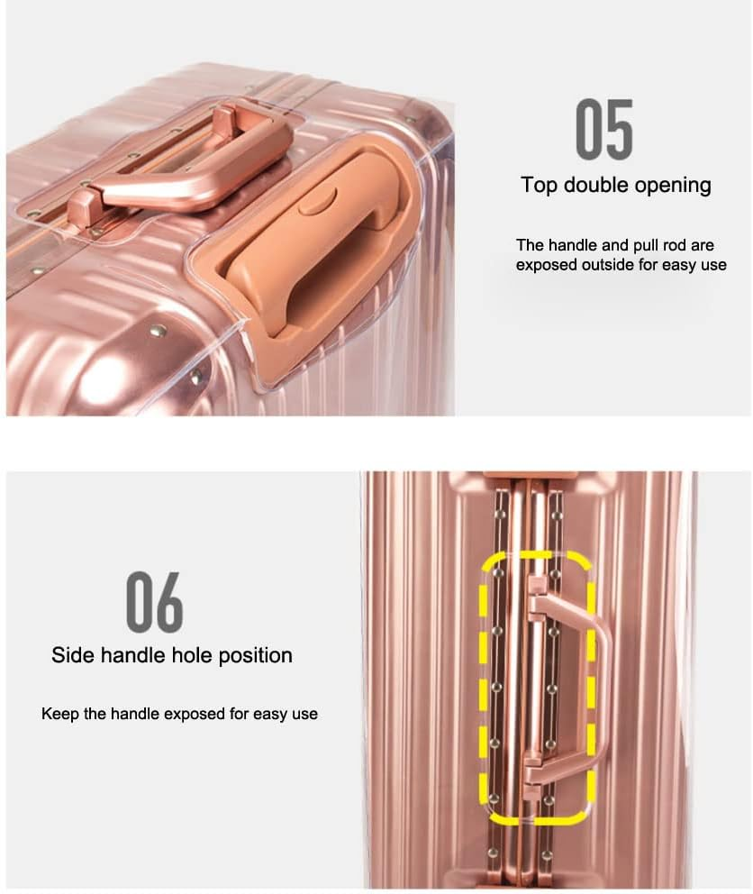 Mosairudo Clear PVC Luggage Cover Protectors Transparent Travel Luggage Protector for Wheeled Suitcase, No Border Thickness 0.3Mm, 26Inch, Fashion image number 5