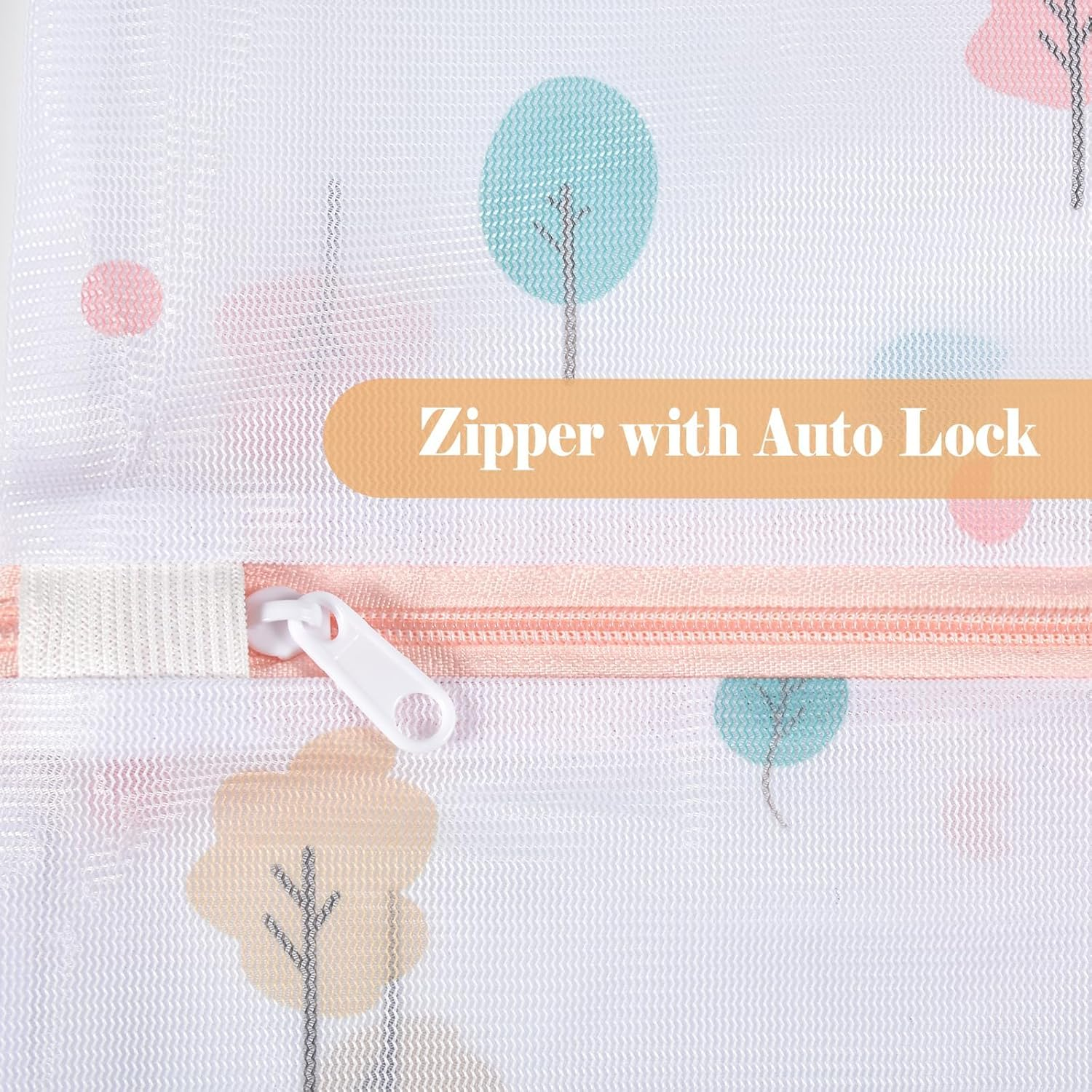 5-Piece Laundry Bag Set: Mesh Washing Bags with Premium Zipper, Specialized for Delicates Wash &ndash; Fits Blouses, Hosiery, Baby Clothes, plus Travel Laundry Bag for Efficient Laundry Organisation (Trees) image number 1