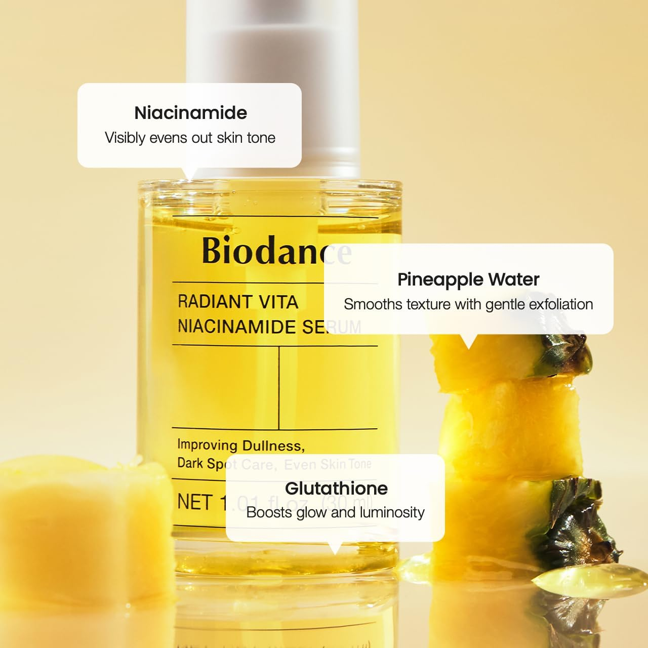 BIODANCE Radiant Vita Niacinamide Serum, Brightening, Dark Spot Care, Hydrating for Sensitive Skin, Filter Glow Serum for All Skin Types, Korean Skincare | 1.01 Floz X 1 Ea image number 2