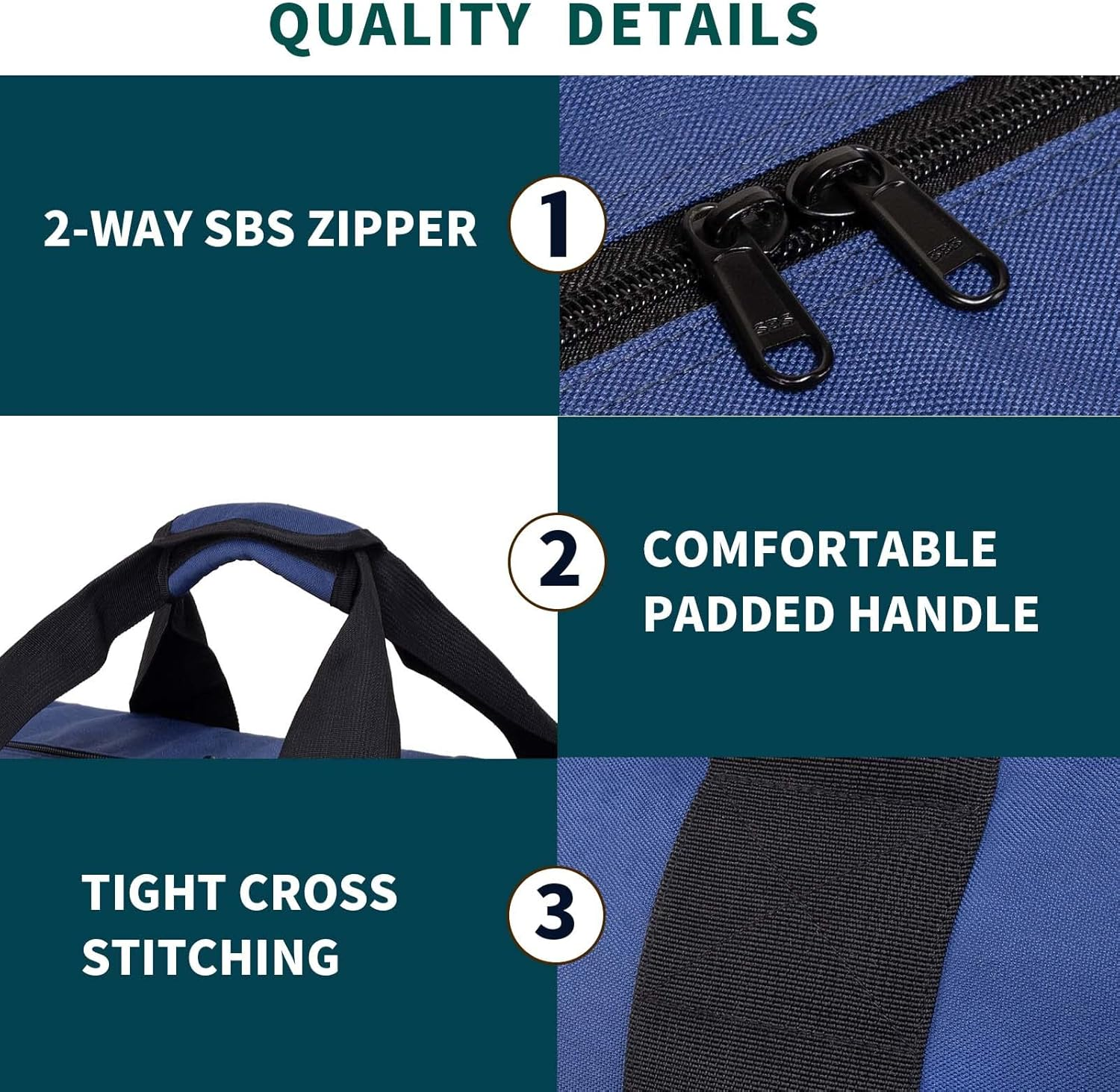 Vorspack Extra Large Duffle Bag for Travel - 100L/150L/200L Duffel Bag for Men Gear Bag for Storage Camping Overnight, Blue, 100L image number 4