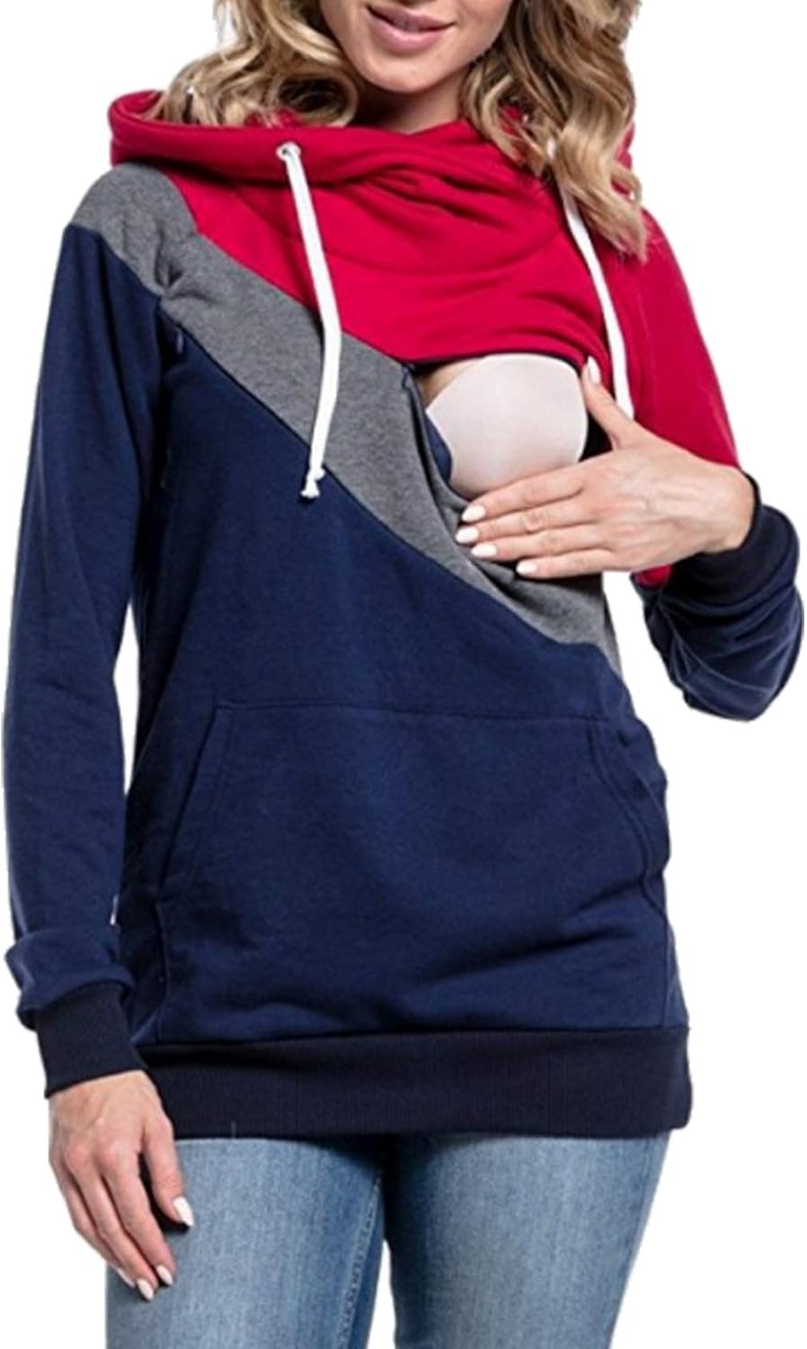 Legou Women'S Nursing Breastfeeding Maternity Sweatshirt image number 3