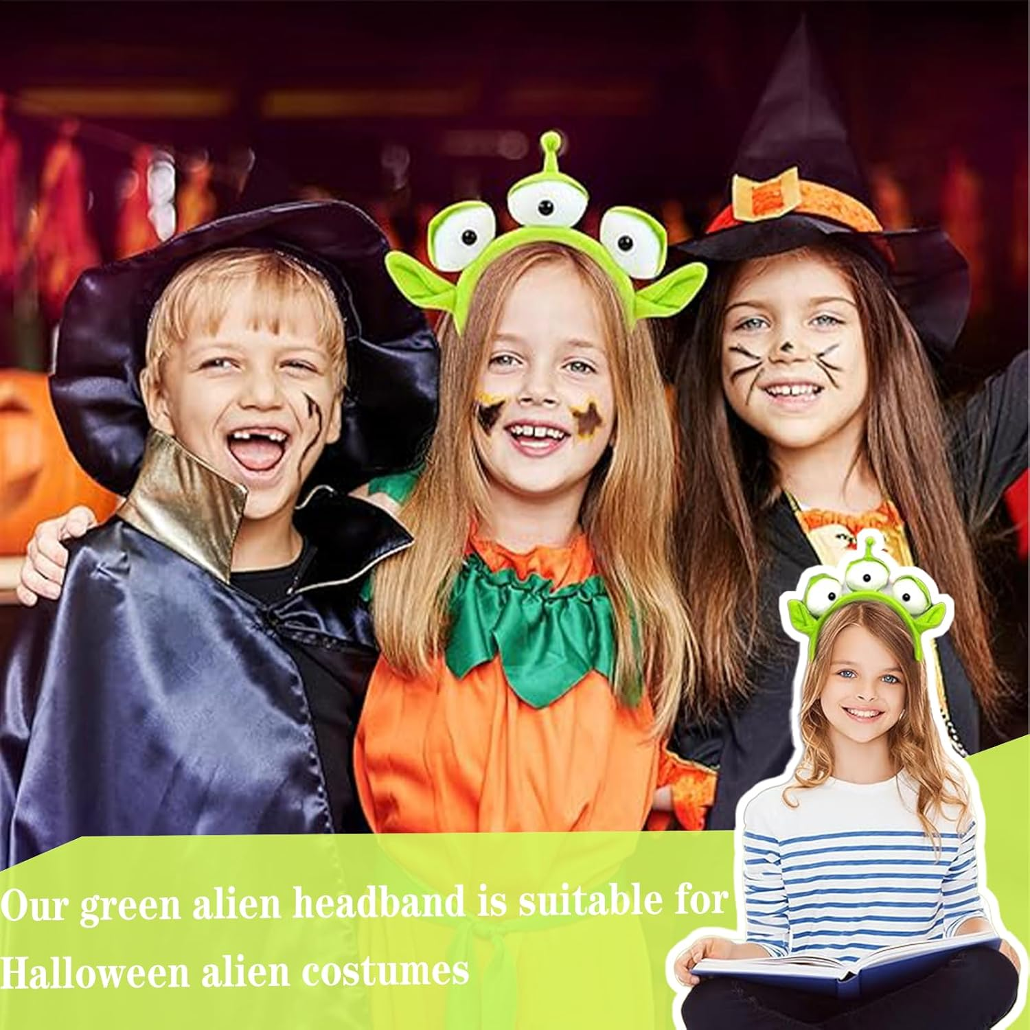 Alien Headband, Alien Headband Kids, Alien Eyes Headband Accessories for Cosplay Themed Party for Halloween Carnival Fancy Dress Costume, Alien Costume Head Wear for Adult Kids image number 6