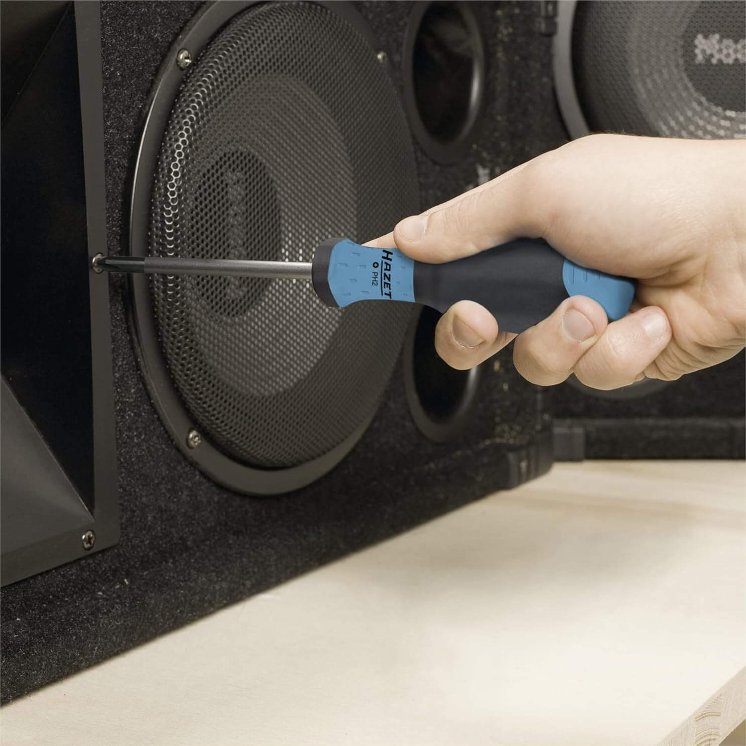 HAZET 810SPC/6 Slot Cross Recess Profile PH Screwdriver Set with Burnished Tip - Matt Chrome-Plated image number 5