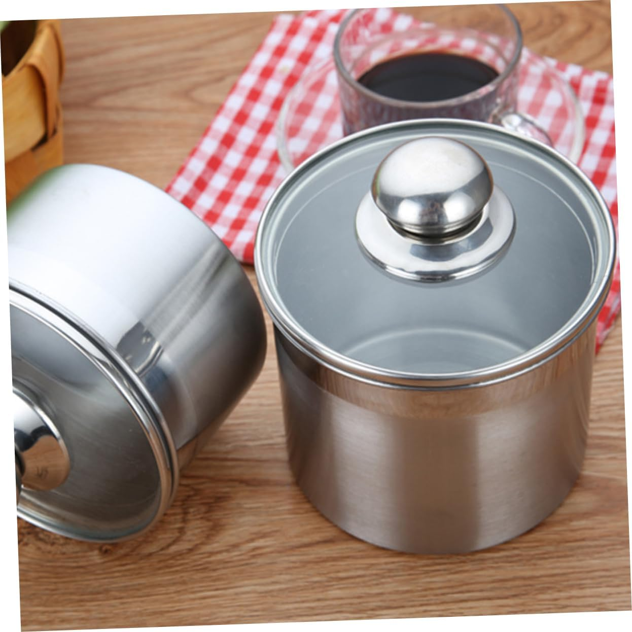 FUNOMOCYA Thickened Glass Jars Snack Containers Seal Lid Coffee Beans Storage Tank Home Travel Kitchen Tool Easy Open Lid Food Preservation Jars image number 6