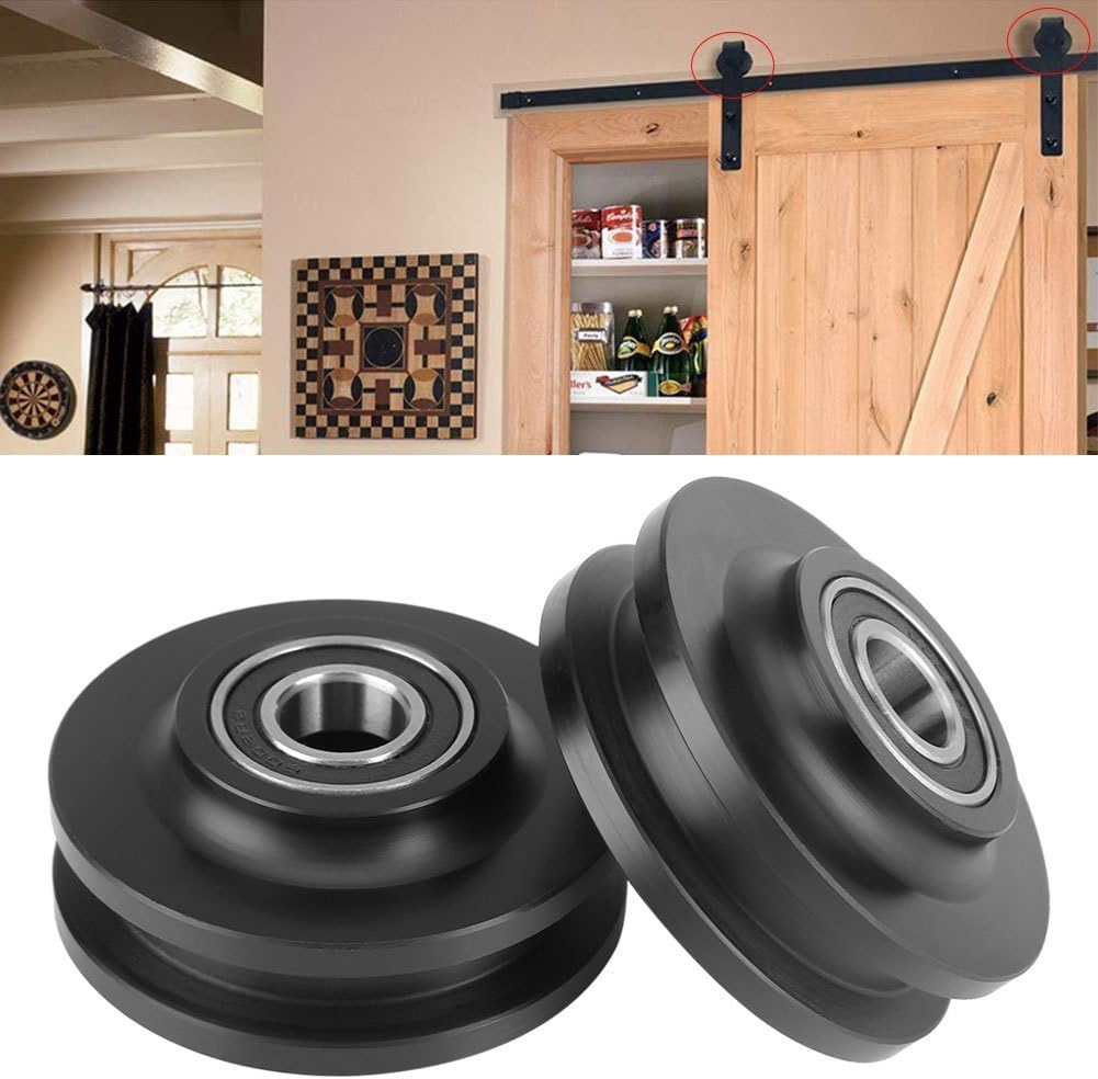2Pcs Sliding Barn Door Wheel Closet Hardware Door Roller Cabinet Window Pulley Sliding Door Track Home Use