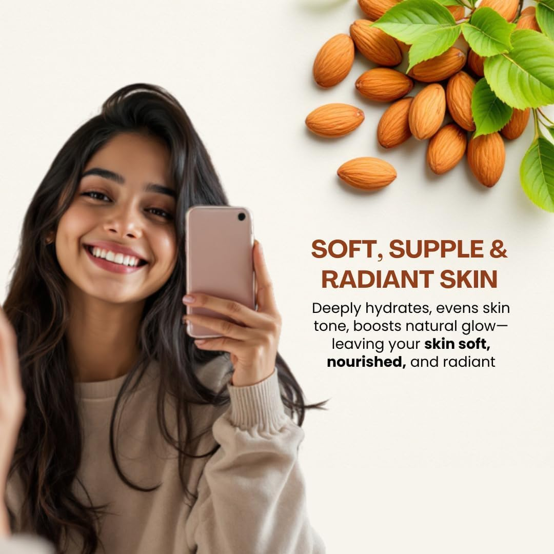 MANTRAMART Natural Cold-Pressed Almond Oil 100 Ml | 100% Pure Sweet Almond Oil for Skin & Hair Care image number 6