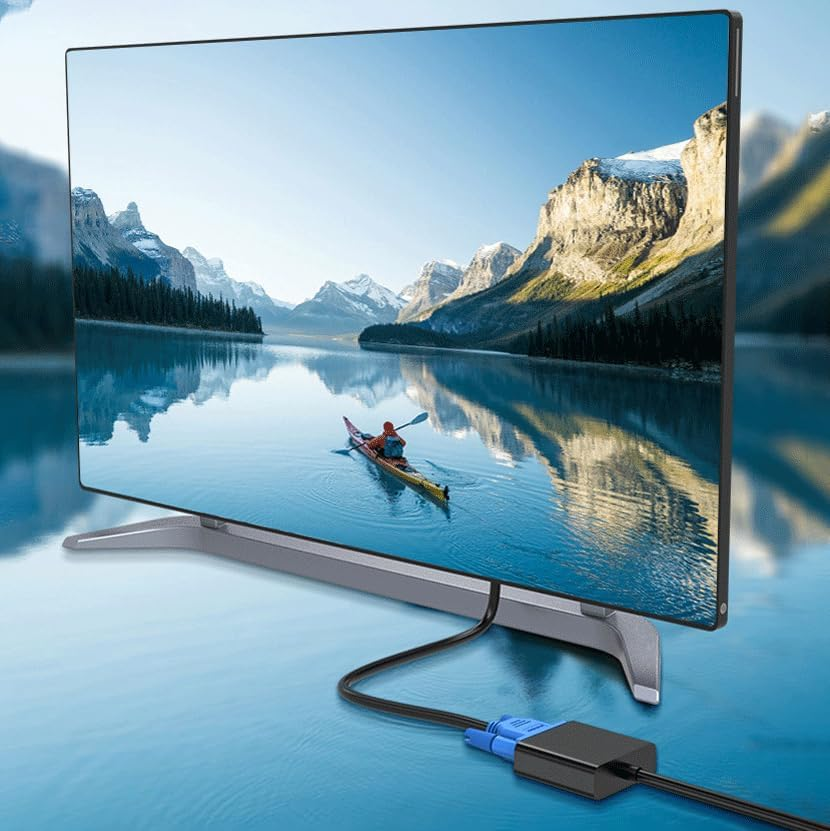 Tunghey Displayport (DP) to VGA Adapter, Gold-Plated Display Port to VGA Adapter (Male to Female) Compatible with Computer, Desktop, Laptop, PC, Monitor, Projector, HDTV (10Pack)