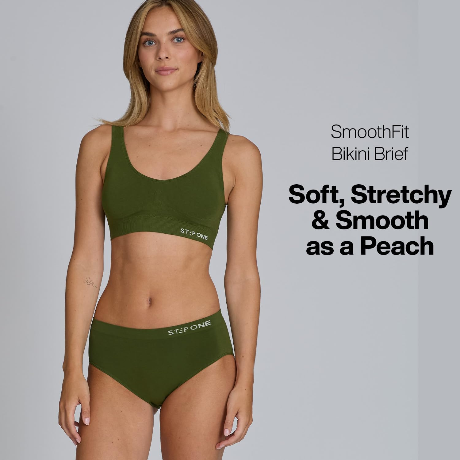 STEP ONE Smoothfit Bikini Brief. Ultra-Soft, Breathable Bamboo Moisture Wicking Underwear Women, Hypoallergenic Womens Underwear for Sensitive Skin, Moderate Coverage image number 3