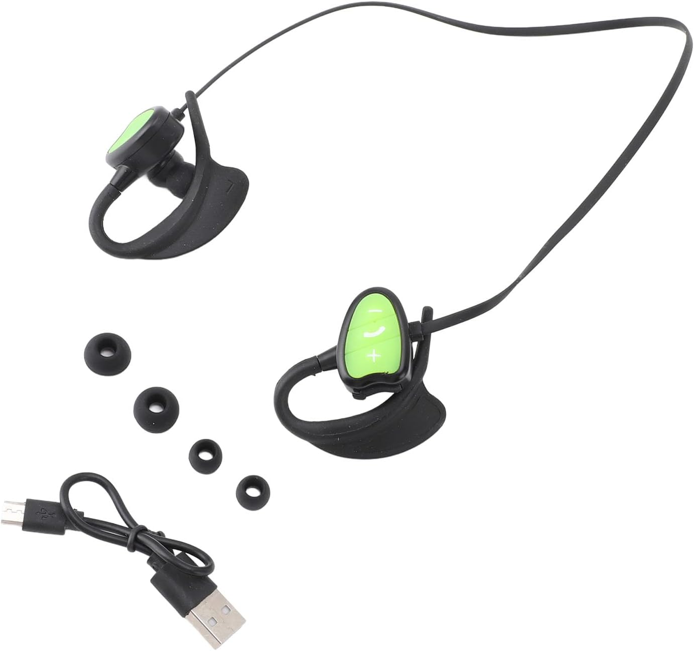 Sxhlseller Swimming Headphones - IPX8 Headphones for Swimming, Bluetooth Sports Headphones with Noise Reduction & Intelligent Voice Prompt for Swimming, Running, Cycling (Green) - Green image number 4