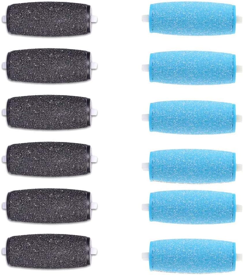 10 Extra Coarse Replacement Roller Refill Heads Compatible with Amope Pedi Perfect Electronic Foot File with Diamond Crystals