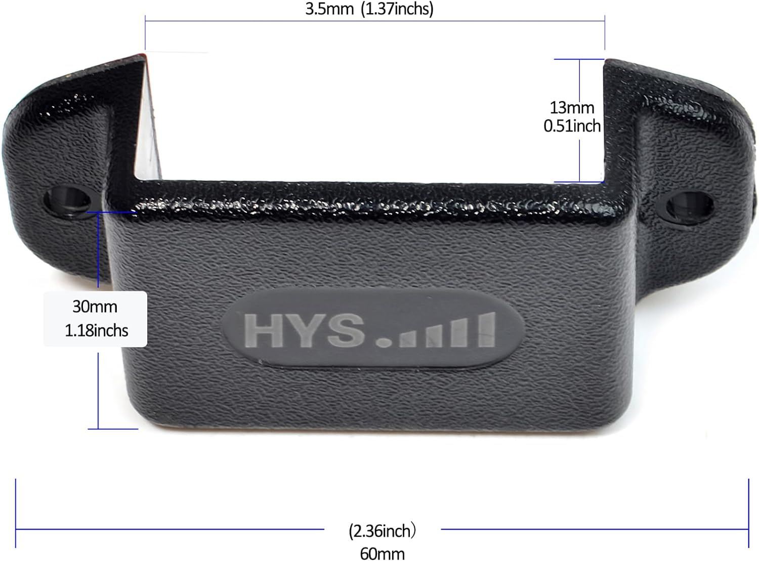 HYS Walkie Talkie Single Side Car Mount Kit with Screws for Handheld CB & VHF UHF Two-Way Radio with Belt Clip (Pack of 4) image number 3