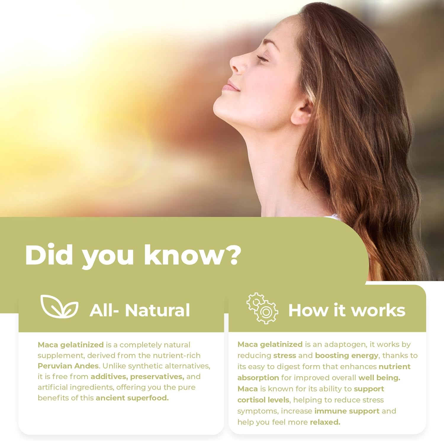 New HIGHEST POTENCY GELATINIZED MACA 750Mg Capsules, Increased Energy, Mood Balance, Maca Supplement for Women and Men, Non-Gmo, Vegan, Gluten Free. 120 Capsules. image number 2