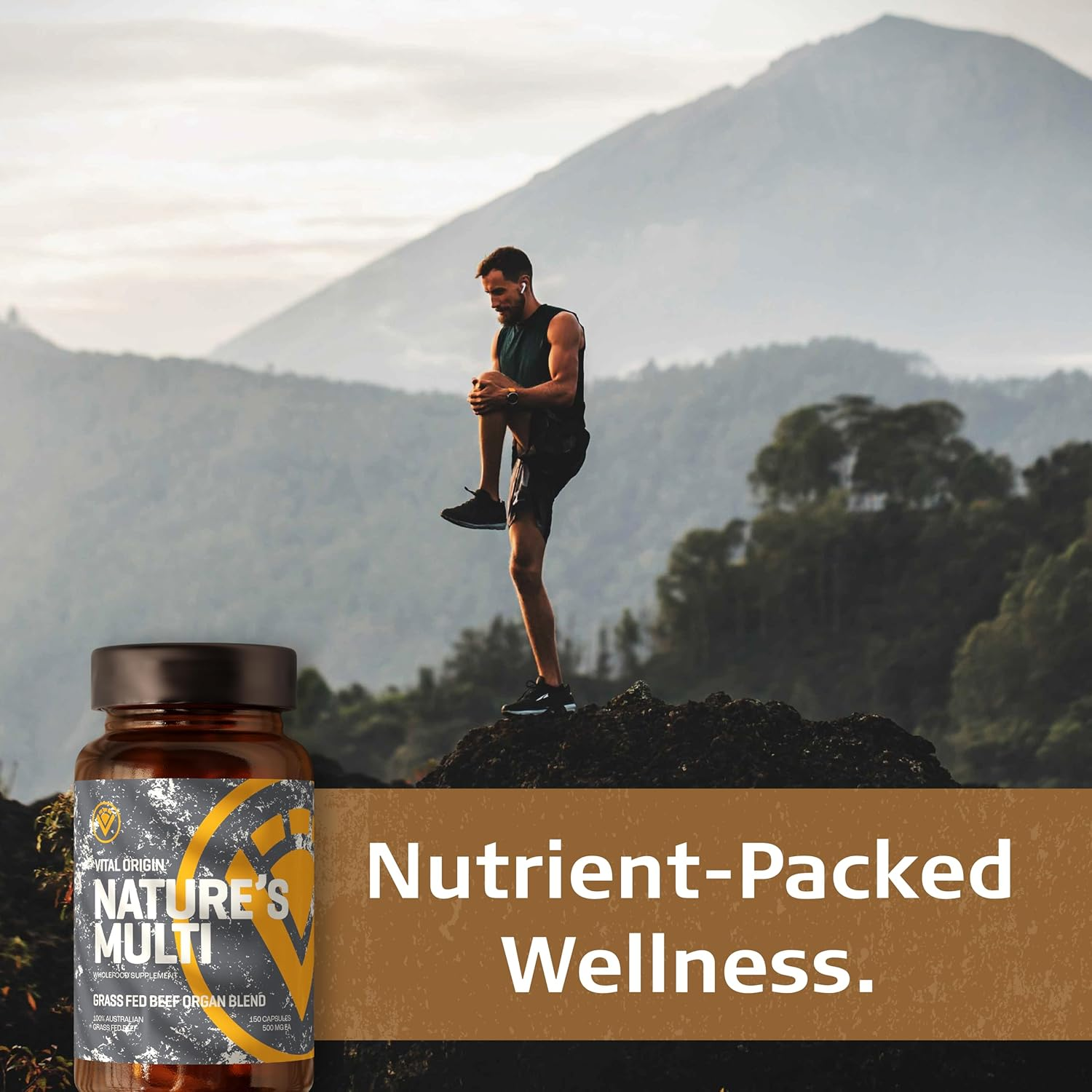 Nature&rsquo;S Multi Beef Organ Blend Capsules - 100% Grass Fed Australian Superfood with Liver, Heart, Kidney, Spleen & Pancreas - Iron, B12, Folate, Vitamin a - 150 Capsules image number 3