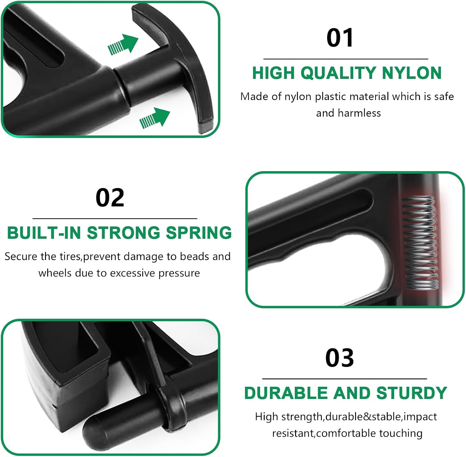 VBGURR Pack of 2 Tyre Bead Holders, Tyre Fitting Aid Tool, Tyre Bead Clamp & Bead Press for Tyre Changer, Tyre Mounting Aid Tyre Assembly Device for Most Rims image number 1