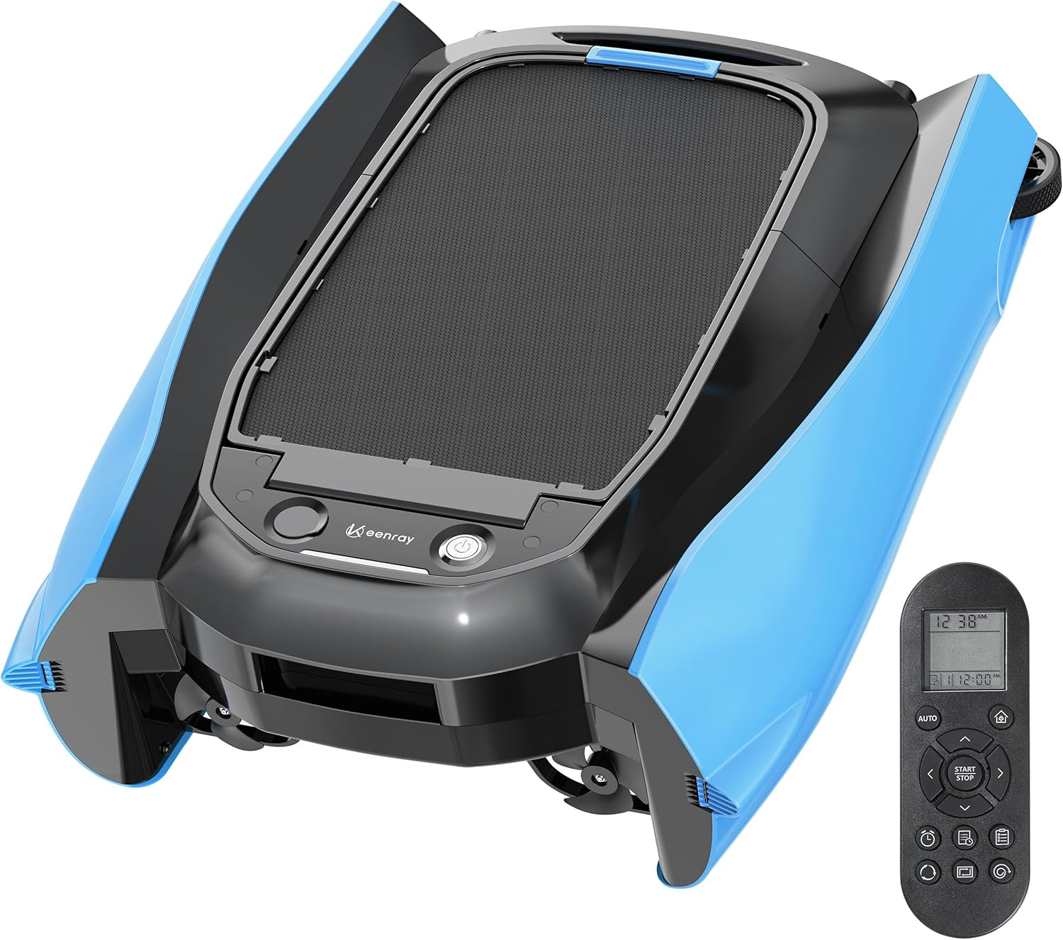 Keenray Solar Pool Skimmer Robot Surface Cleaner, Automatic Cordless Robotic Pool Skimmer with up to 50 Hours Continuous Cleaning Robotic Pool Cleaner with Remote Control for Swimming Pool (Blue) image number 6