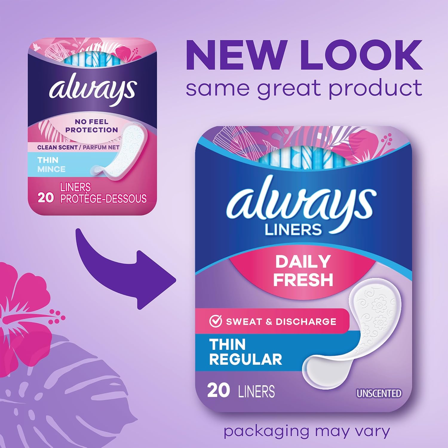 Always Thin Dailies Wrapped Liners, Unscented, 162 Count image number 4