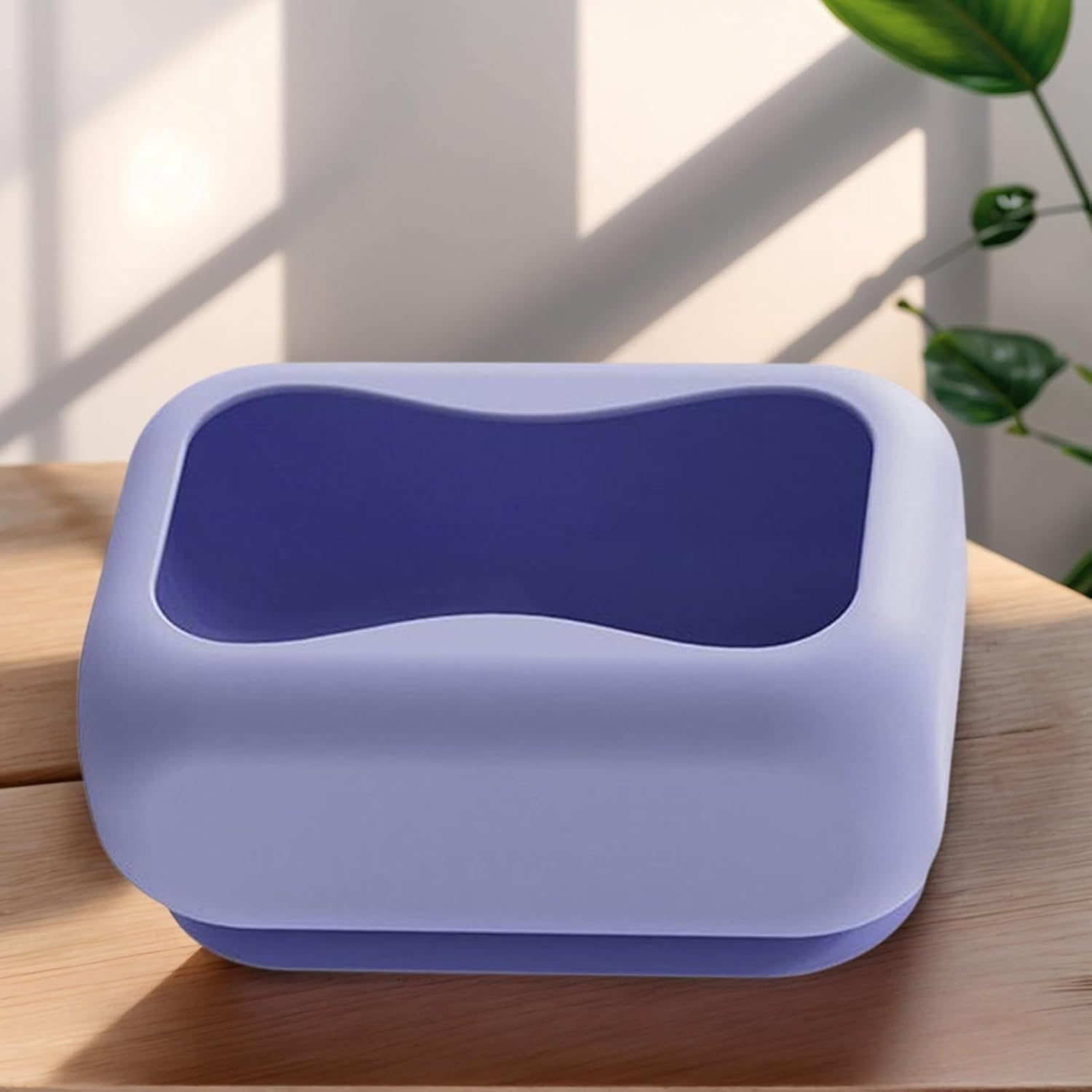 Tissue Box Cover - Modern Facial Tissue Holder with Suction Cup - Silicone Wall Mount Storage Organizer for Desk Table Living Room Apartment Bedroom Hotel Farmhouse Restaurant Car