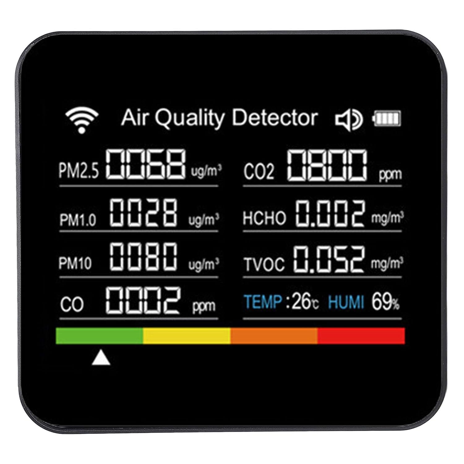 14 in 1 Indoor Air Quality Meter with Precise Sensor Wifi Connectivity Clear Display Screen for Smart APP image number 5