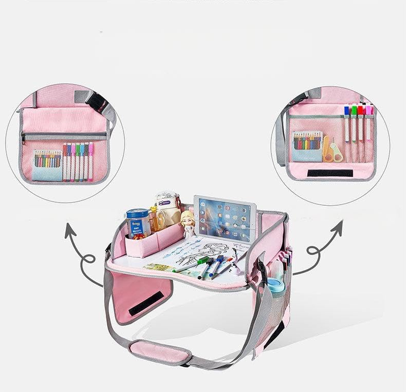 Kids Car Seat Travel Tray - Aqua image number 4