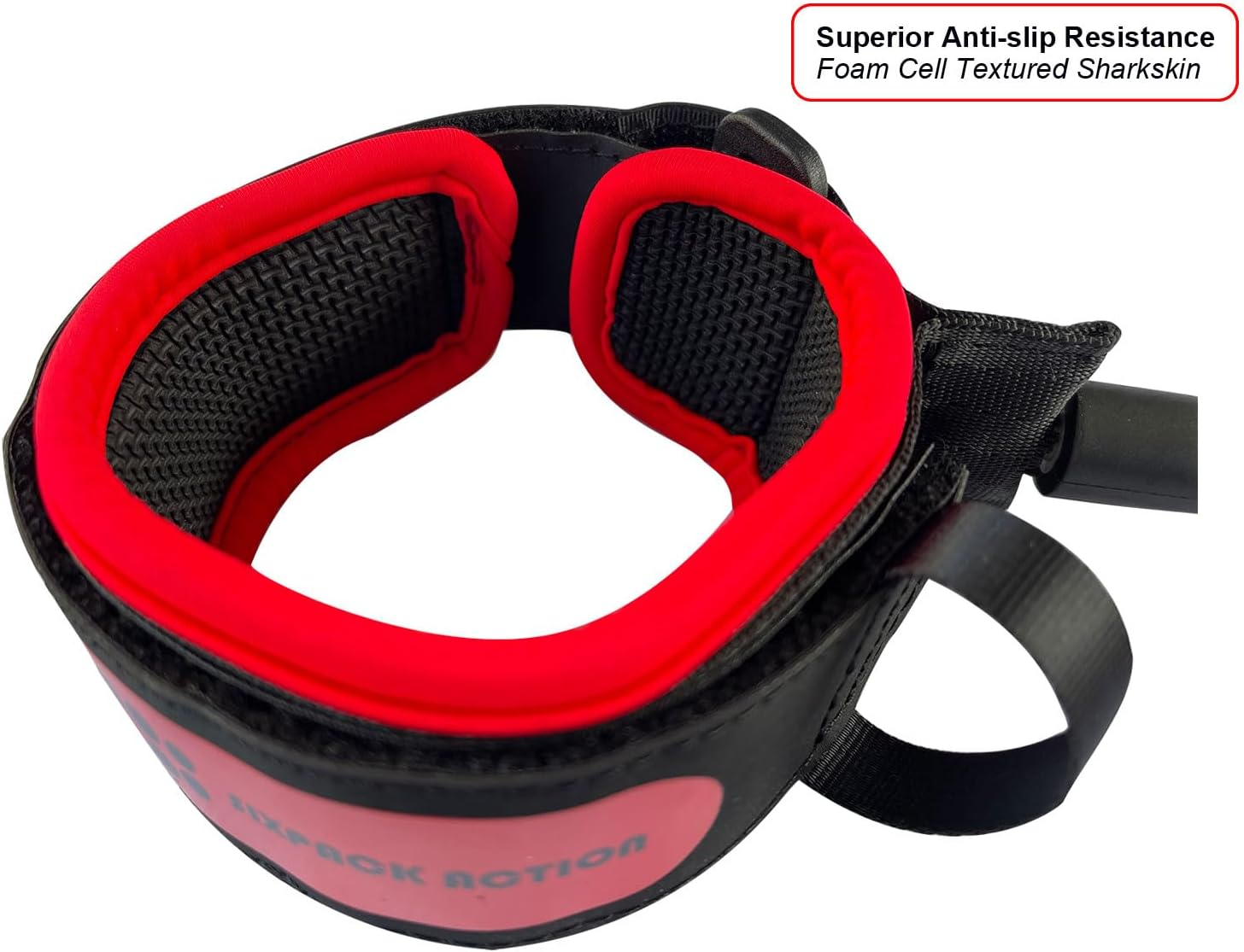 SIXPACK ACTION 4Ft 7Mm Coils Bicep Bodyboard Leash, Adjustable Bicep Cuff for Kids and Adults, Bicep Sized Approx 235Mm-360Mm