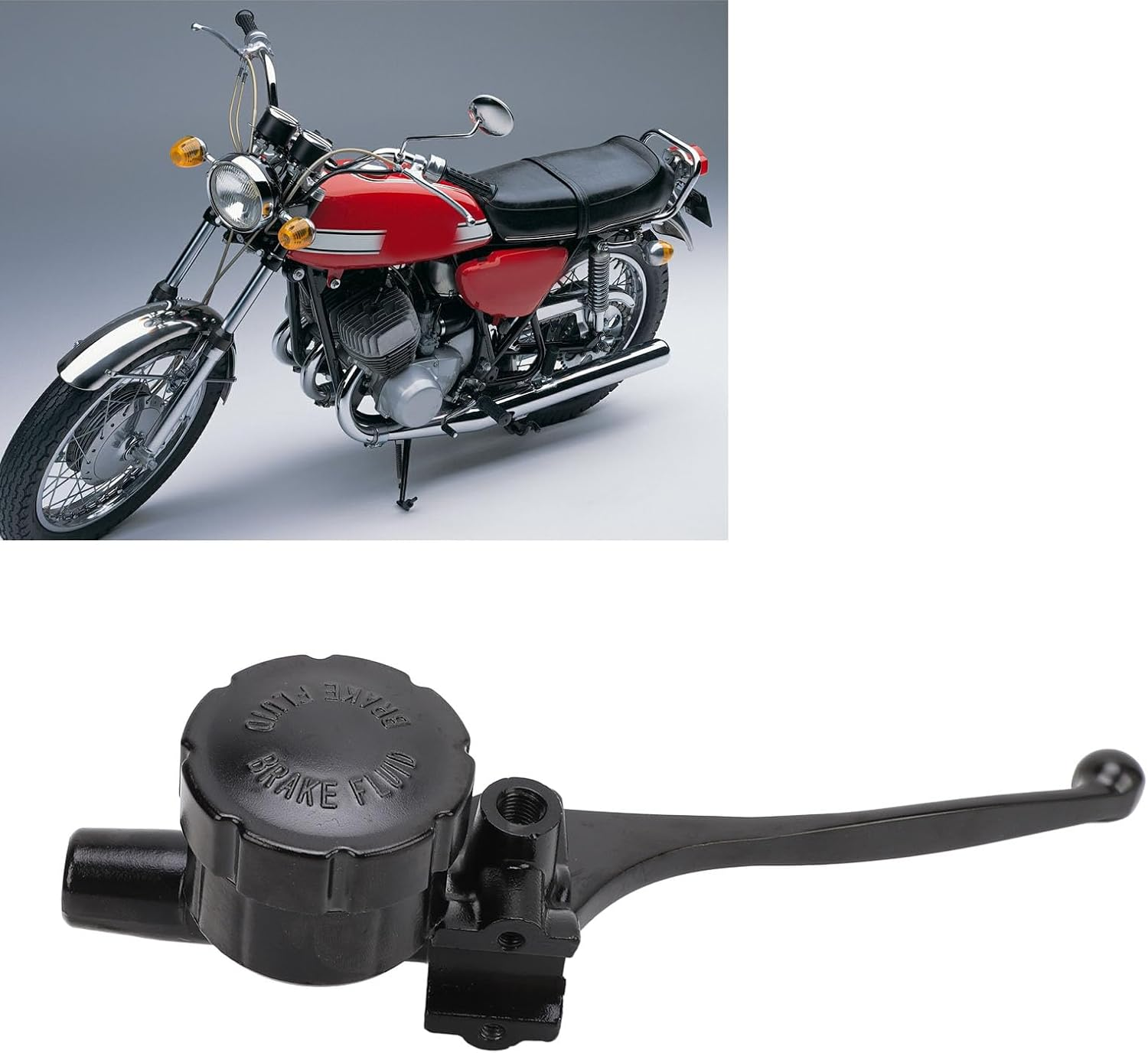 Front Brake Master Cylinder 9/16 Bore, for Kawasaki Motorcycle H-1 H-2 S-2 S-3 Z1 KH400/500 KZ400/650/750/900/1000 43015-032 43015-027 43015-018, 14Mm image number 5