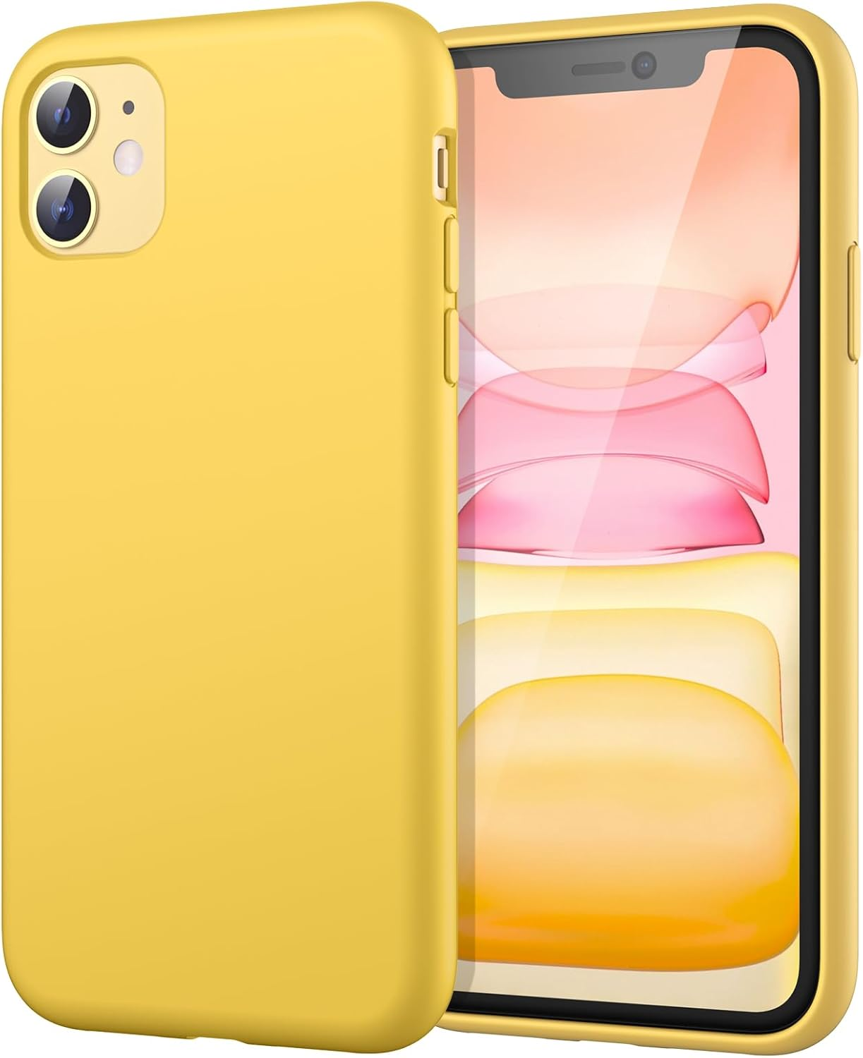 Jetech Silicone Case for Iphone 11 6.1-Inch, Silky-Soft Touch Full-Body Protective Case, Shockproof Cover with Microfiber Lining (Black)