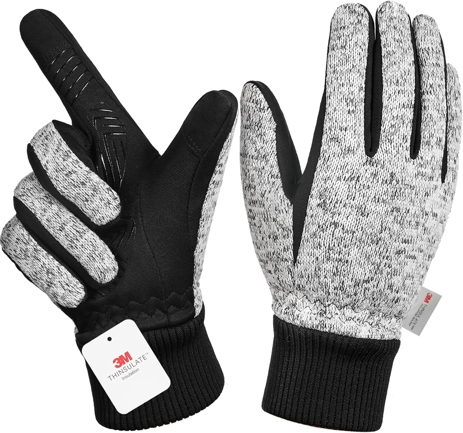 MOREOK Winter Gloves -10&deg;F 3M Thinsulate Warm Gloves Bike Gloves Cycling Gloves for Driving/Cycling/Running/Hiking image number 4