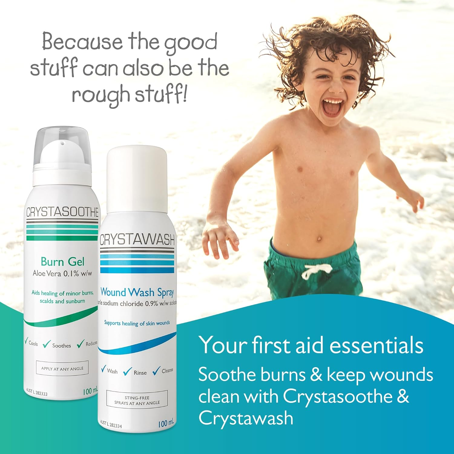 Crystawash Wound Wash Spray - Sterile Saline Irrigation Spray to Wash Minor Skin Wounds. Cuts, Grazes and Scrapes. First Aid Wound Cleaning Spray. 100Ml Bottle image number 5