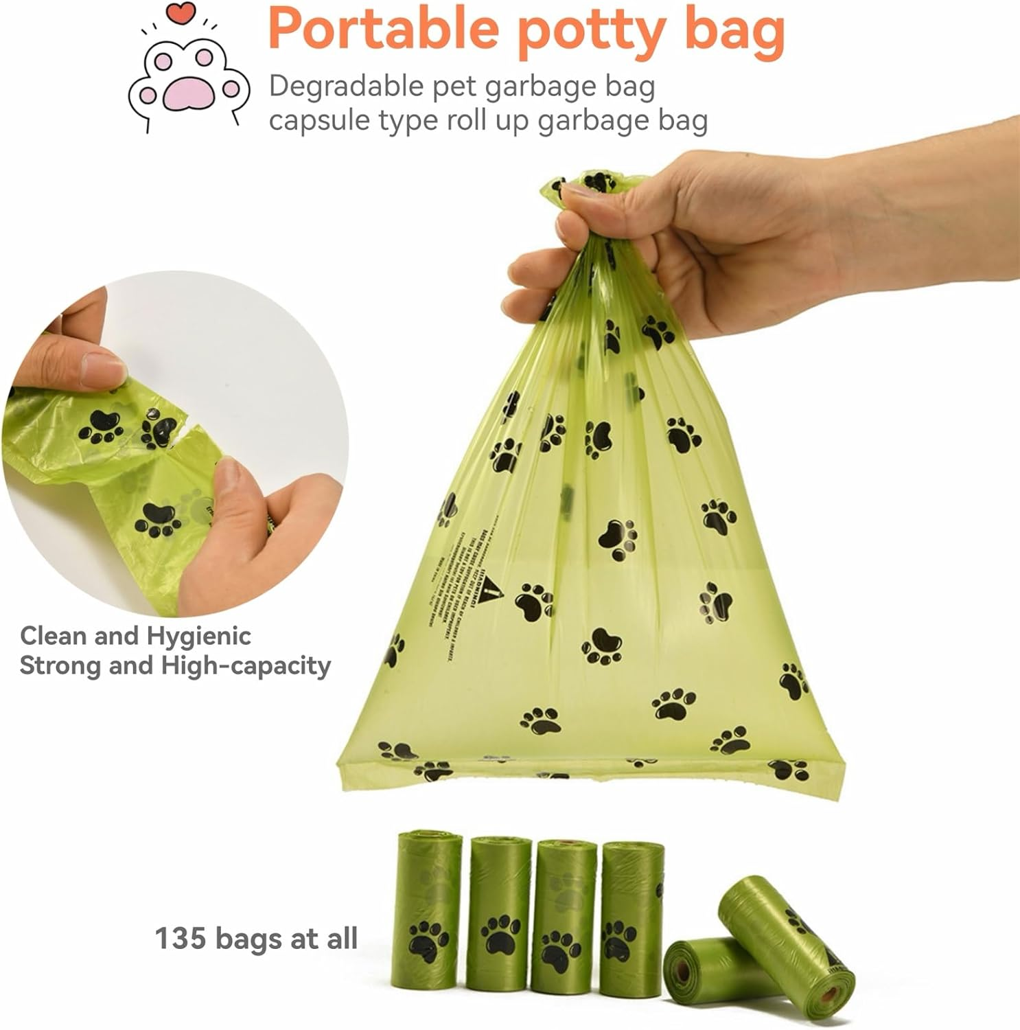 135 Bgas Cat Litter Scooper with Holder, 2 in 1 Poop Scooper, Cat Box Shovel with Waste Can, Large Capacity Cat Litter Box Scooper Portable Shovel, Cat Litter Garbage Can image number 4