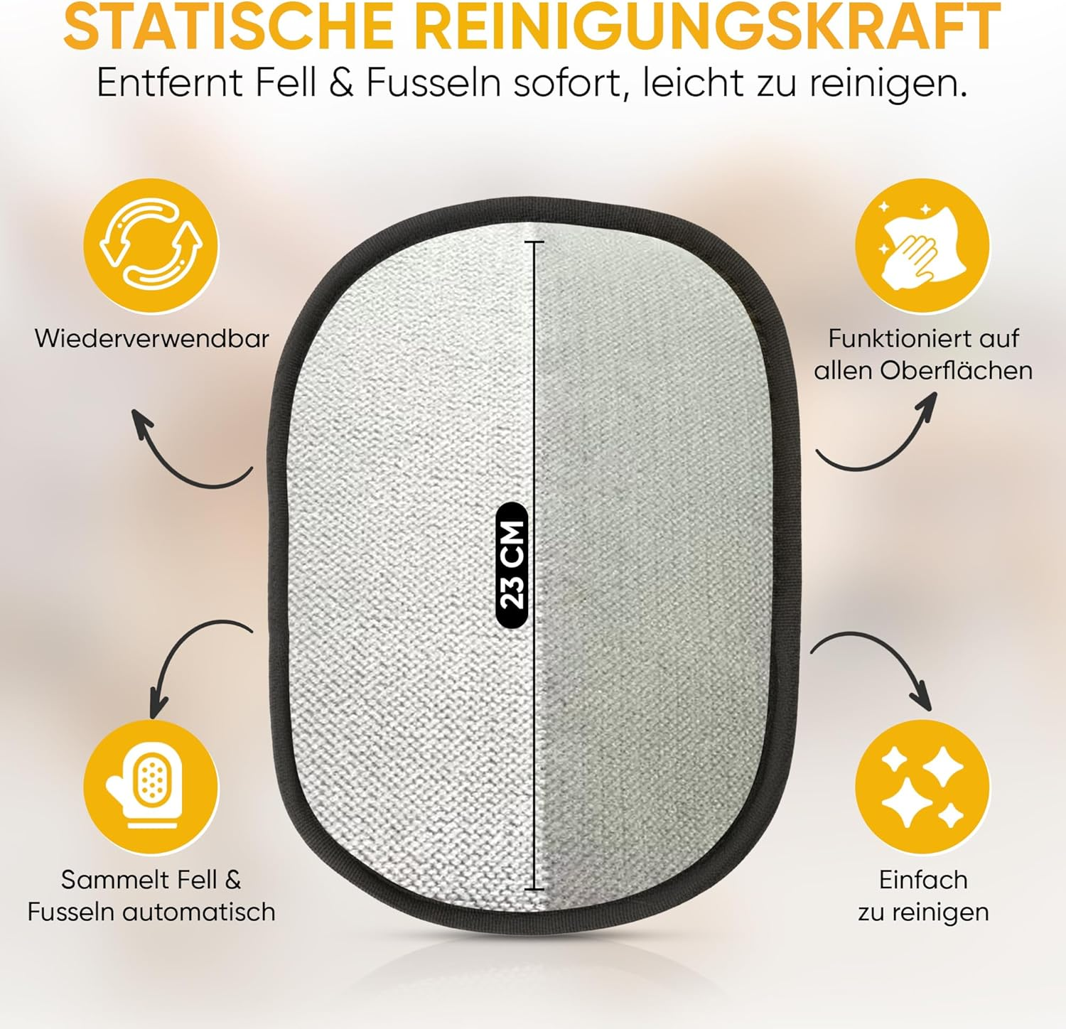 Pet Hair Removal Glove - Reusable Hair Remover for Cats & Dogs - Electrostatic Grooming Glove for Clothes, Sofa & Car image number 4