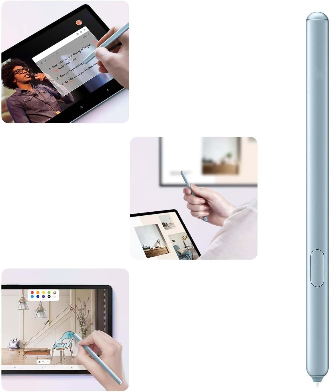 Lixiongbao Galaxy Tab S6 Stylus Pen Replacement for Samsung Galaxy Tab S6 SM-T860, SM-T865, SM-T867 Stylus Touch S Pen (Cloud Blue) image number 1