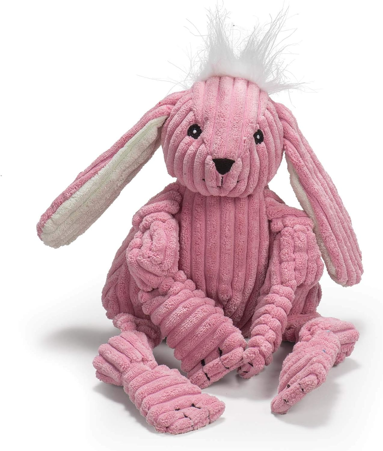 Hugglehounds Plush Corduroy Durable Squeaky Knottie, Dog Toy, Great Dog Toys for Aggressive Chewers, Fox, Large