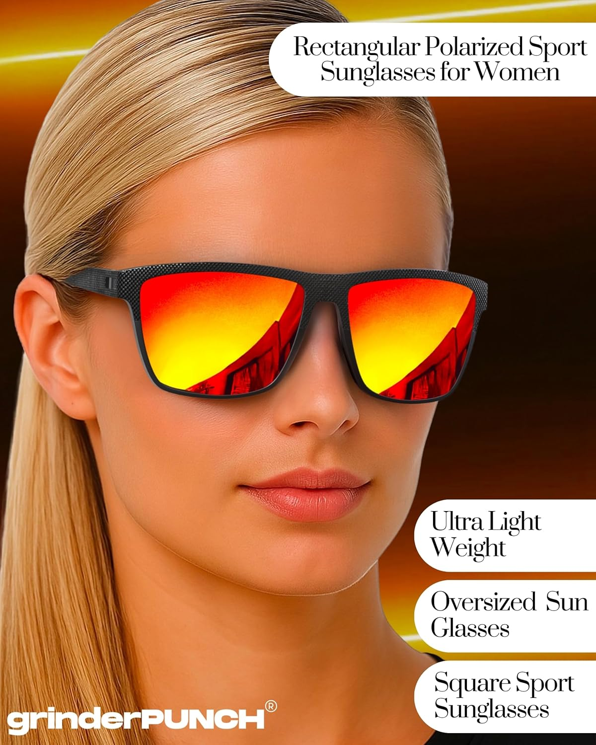 Grinderpunch Polarized Driving Sunglasses for Men and Women UV Protection Lightweight UV400 Protection anti Glare Square Sun Glasses - 2 Pack Black  Blue Polarized image number 4