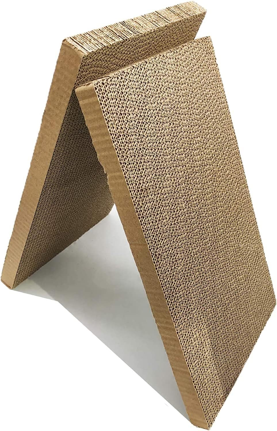 Mumoo Bear Cat Scratcher Cardboard, 3 Layers Design Kitty Cat Scratching Pad Recycle Corrugate Scratcher Cat Scratch Bed Long Lasting Reversible