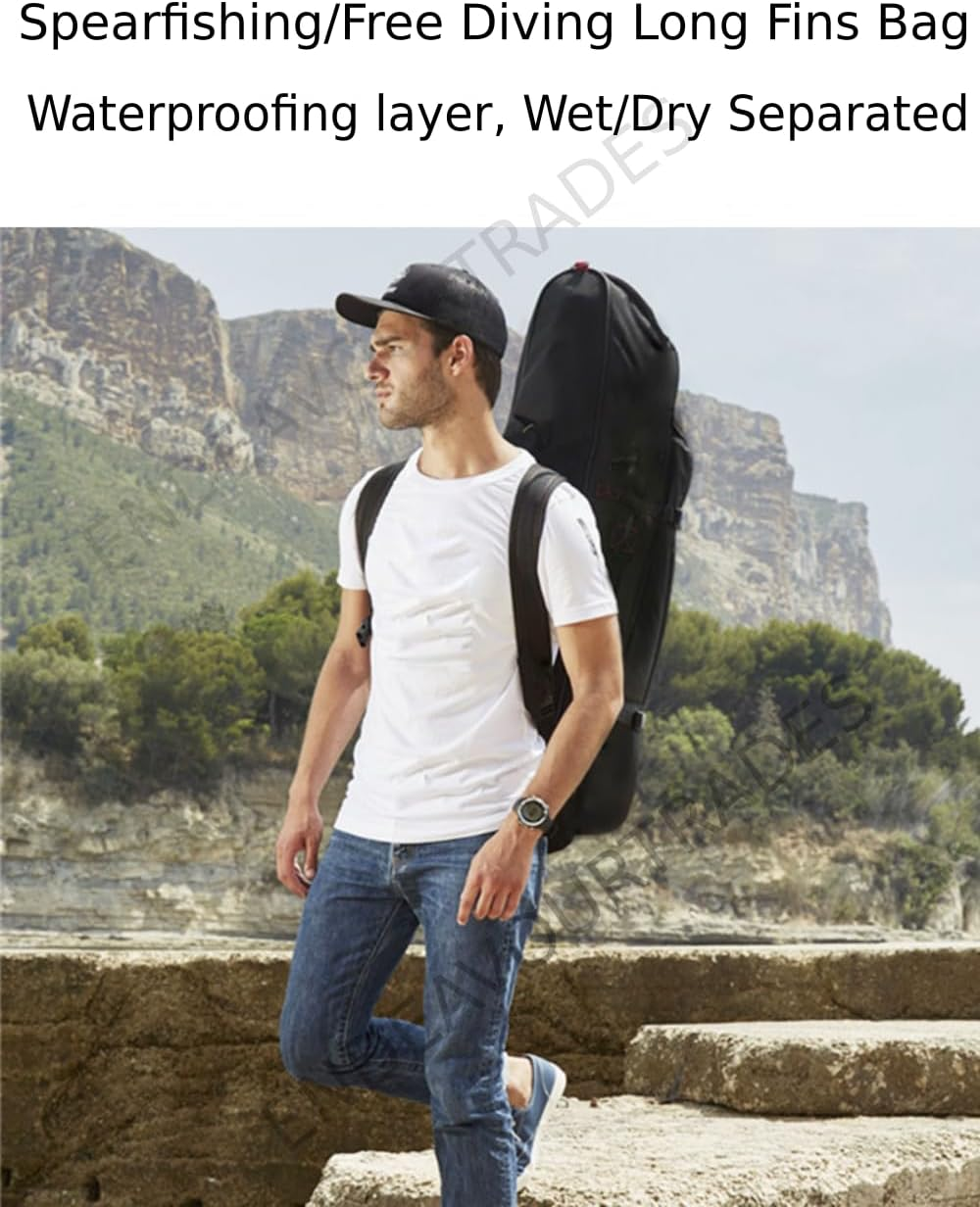 ET-FINS Spearfishing Free Diving Long Fins Bag Backpack Scuba Diving image number 1