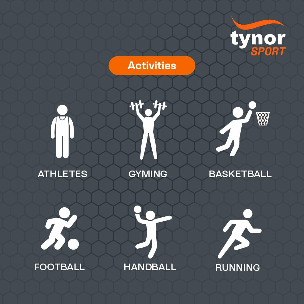 TYNOR Thigh Compression Sleeves Upper Leg Brace for Men & Women Adjustable Non Slip Hamstring Quad Wrap Support Spandex Breathable Compression Thigh Sleeve for Tendinitis, Workouts & Sports, Large image number 4