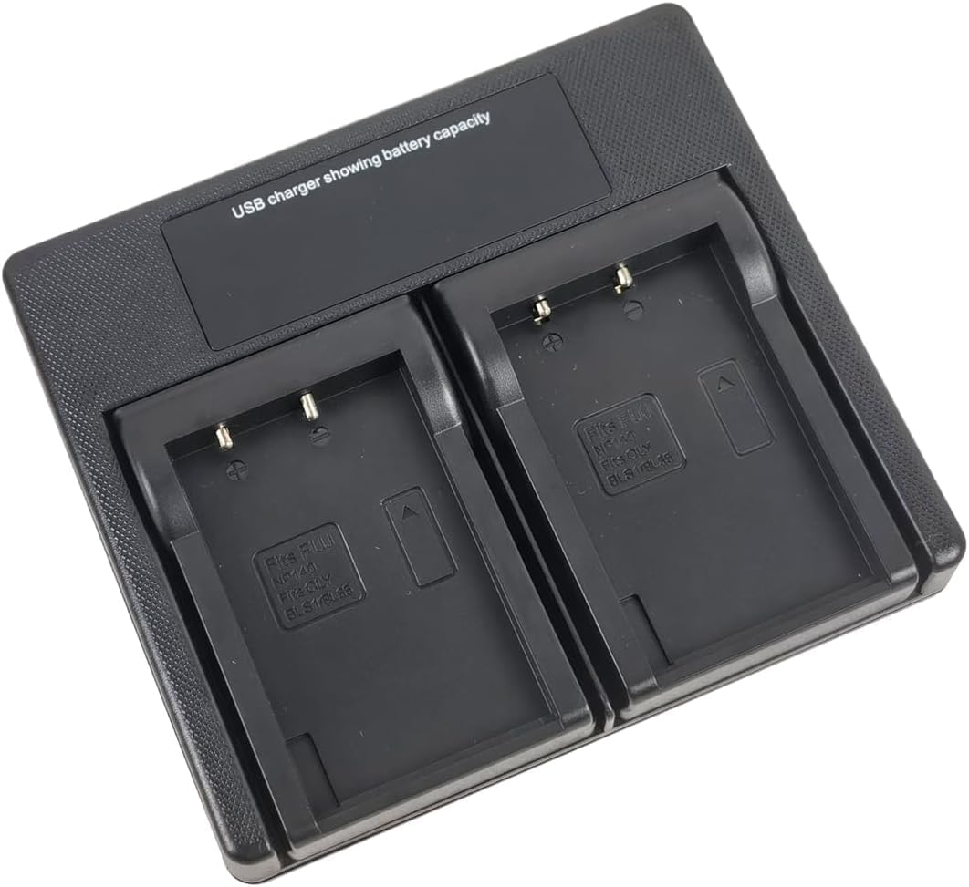 USB Dual Battery Charger for Olympus PS-BLS1, BLS-1, PS-BLS5, BLS-5, BLS-50 E-PC2, E-PL5, E-PL6, E-PL7, E-PL8, E-PM2, OM-D E-M10, Pen E-P3, Pen E-PL2 Camera image number 6