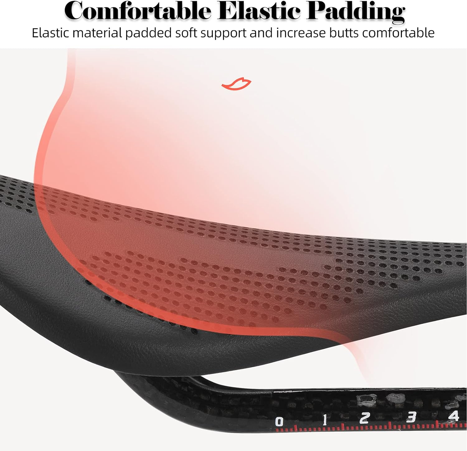 ROCKBROS Bike Seat Lightweight Carbon Fiber Bike Saddle Comfortable Road Bike Seat Bicycle Accessories for Men Women Pneumatic Cycling Saddle Cushion Shock Absorbing for Road MTB Mountain Bikes image number 2