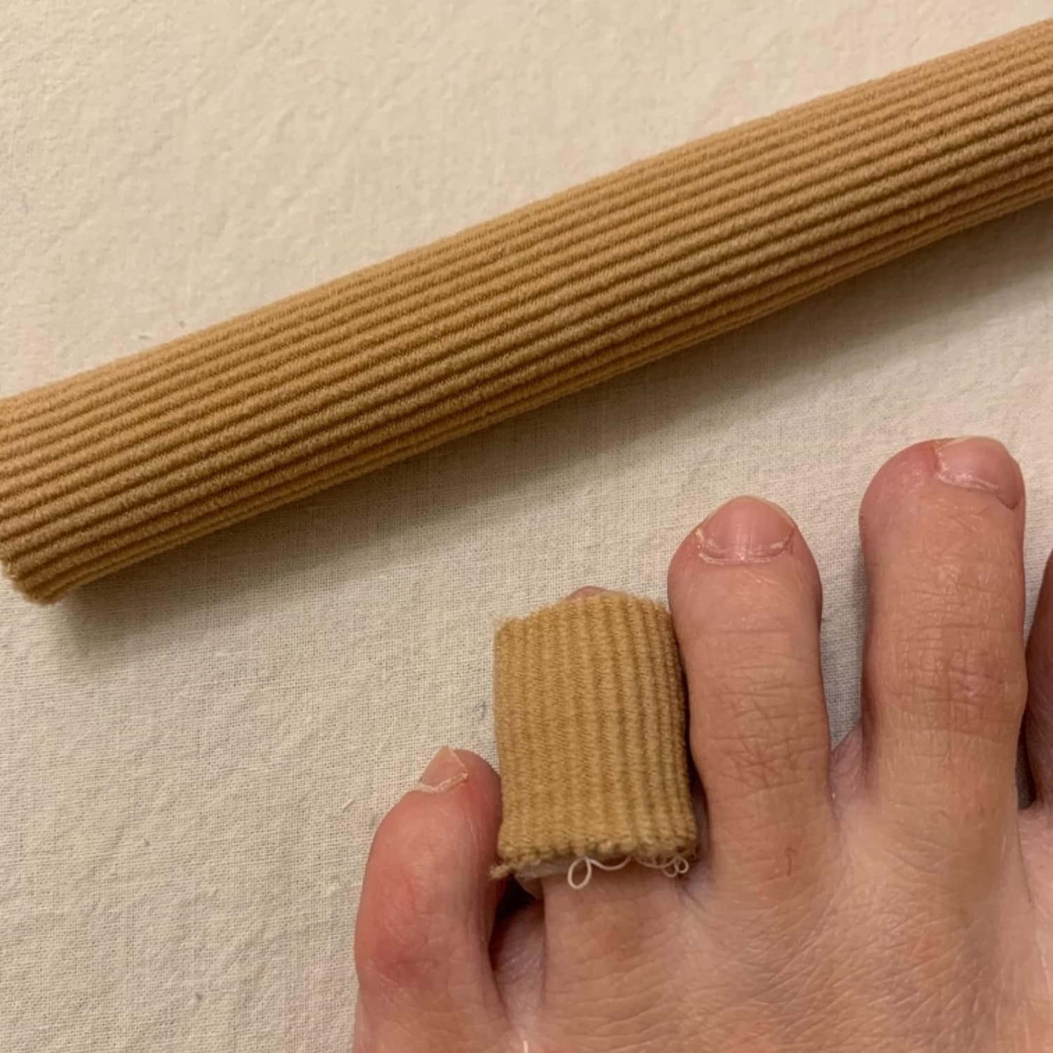 TRADERPLUS Toe Cushion Tube 5 Pack Cuttable Toe Tubes Sleeves Elastic Soft Gel Corn Pad Protectors Relief Toe Pressure Pain, Corn and Calluses Remover, 3 Different Size image number 3