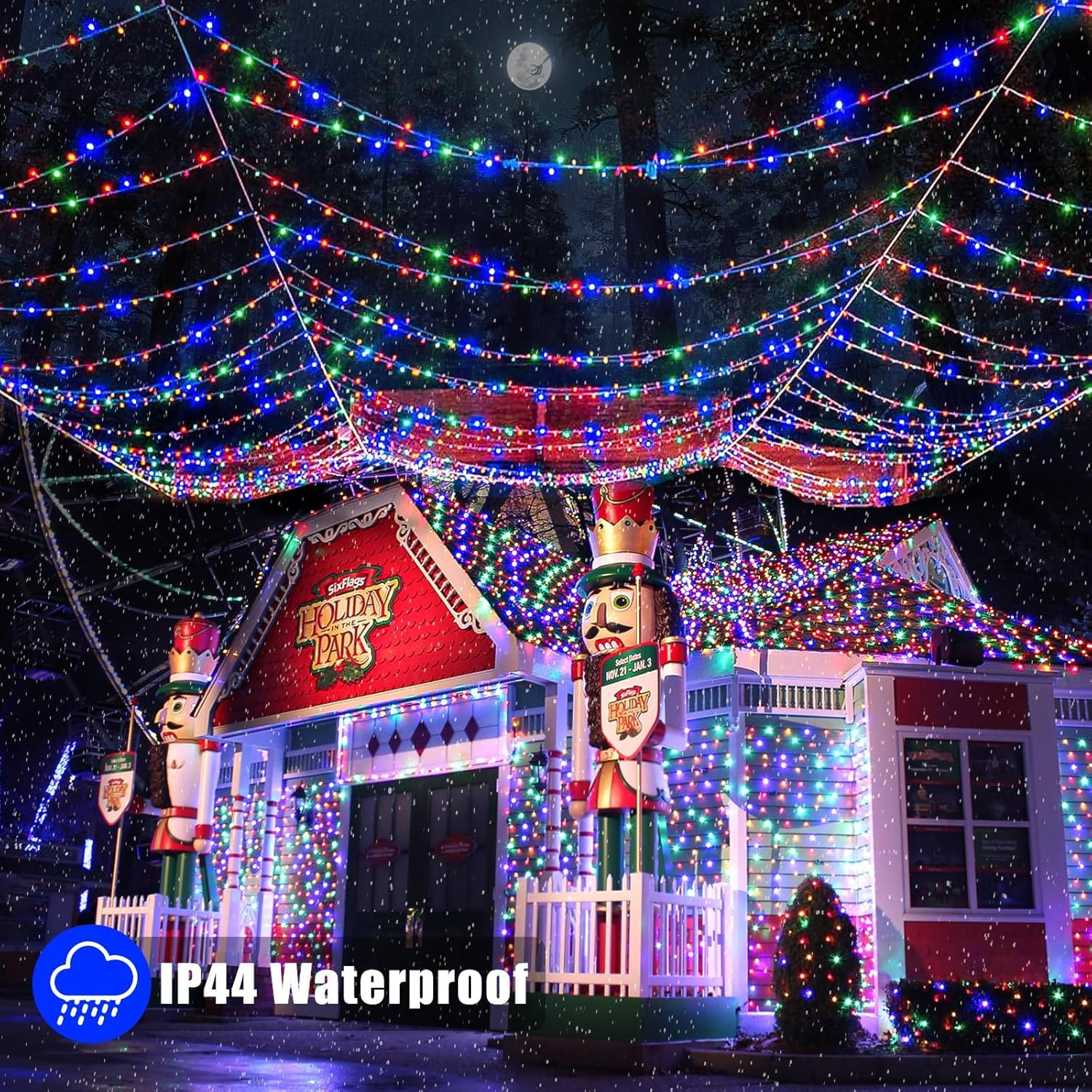100M/1000 LED Multicolor Fairy Lights Christmas String Lights Indoor Outdoor Waterproof, SAA Approved 31V Adapter 8 Lighting Modes, for outside Tree Bedroom Wedding Party Ceiling Home Decorations image number 4