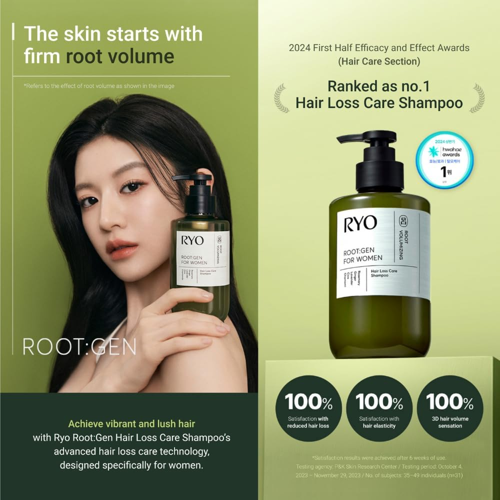 Root:Gen for Women Hair Loss Care Set Shampoo 515Ml + Refill Pack 400Ml. Repair and Moisturizing, anti Loss Care, Strengthening Hair Roots. Korean Beauty Shampoo and Treatment Set for Ryo. (Total 915 Ml) image number 4