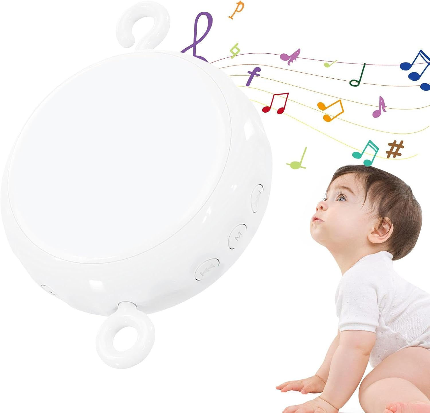 Kid Mobile Music Box Rotating, 3 Modes Auto Kid Music Box, Volume Control Kid Music Box Spinner, 24 Piano Lullabies Portable Crib Music Mobile Kid Sound Machine for Home image number 4