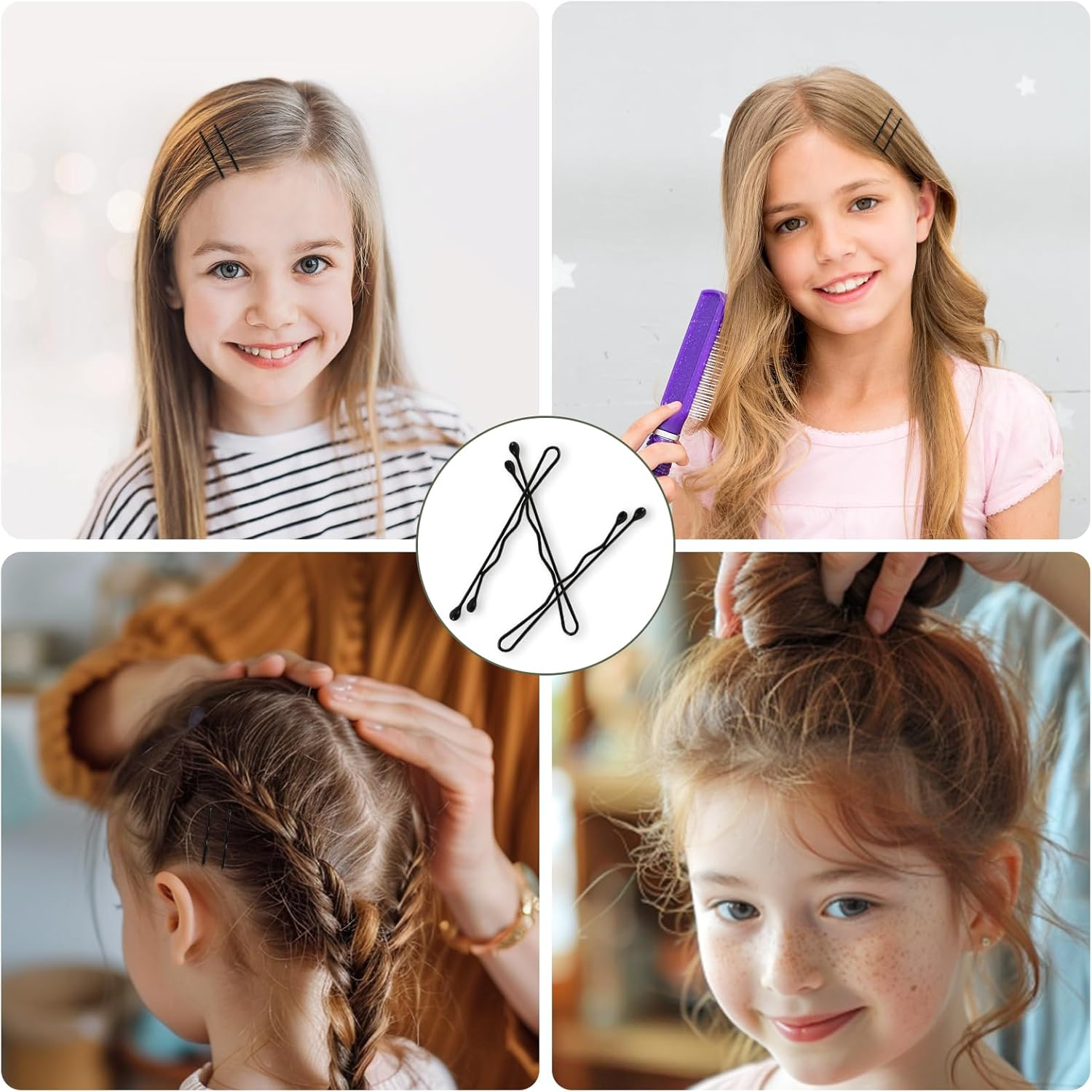 Mini Bobby Pins Black, 150 Count 1.38 Inch Small Bobby Pins with Storage Box for Kids, Girls and Women, Premium Hair Mini Pins for All Hair Types - Black - Brown image number 7