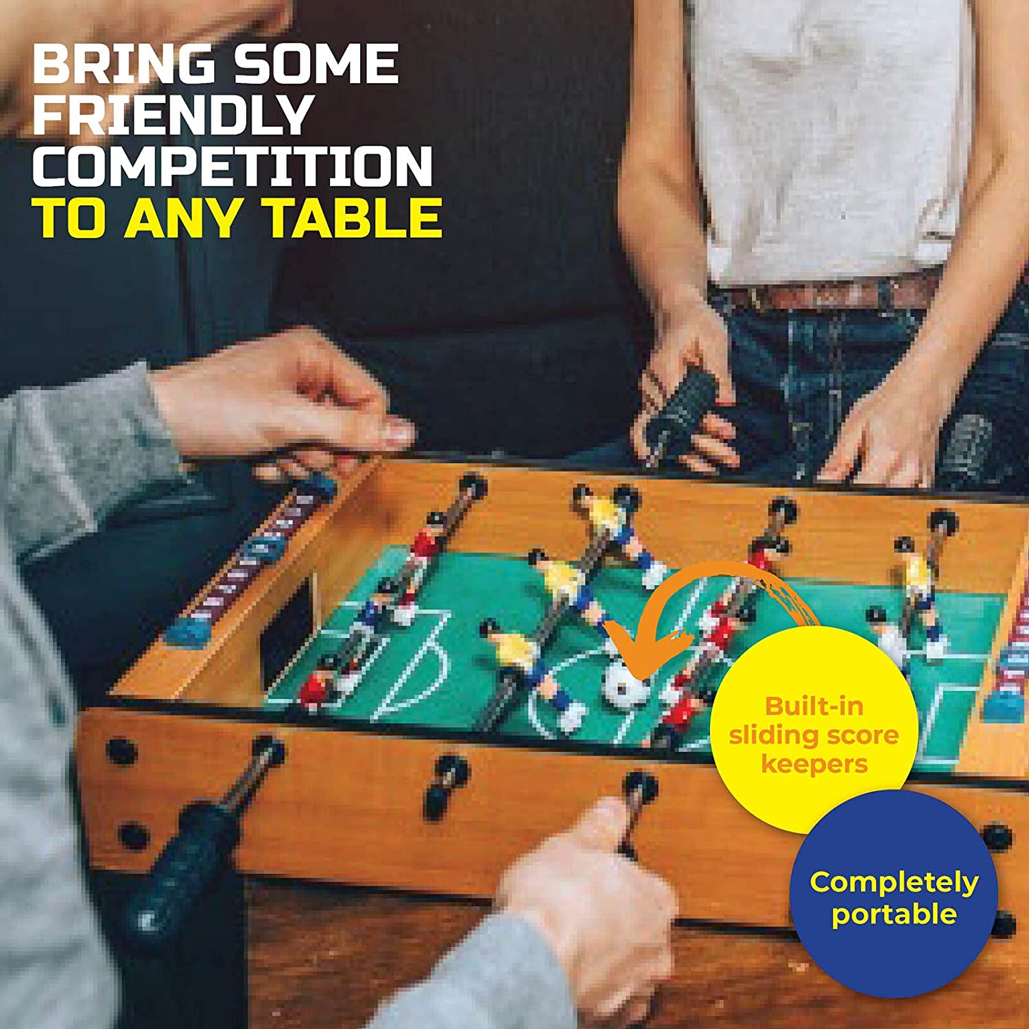 Party Central Football Pro Game Table Top, Bring the Excitement of Football Indoors, Perfect for Family Fun and Game Nights image number 5