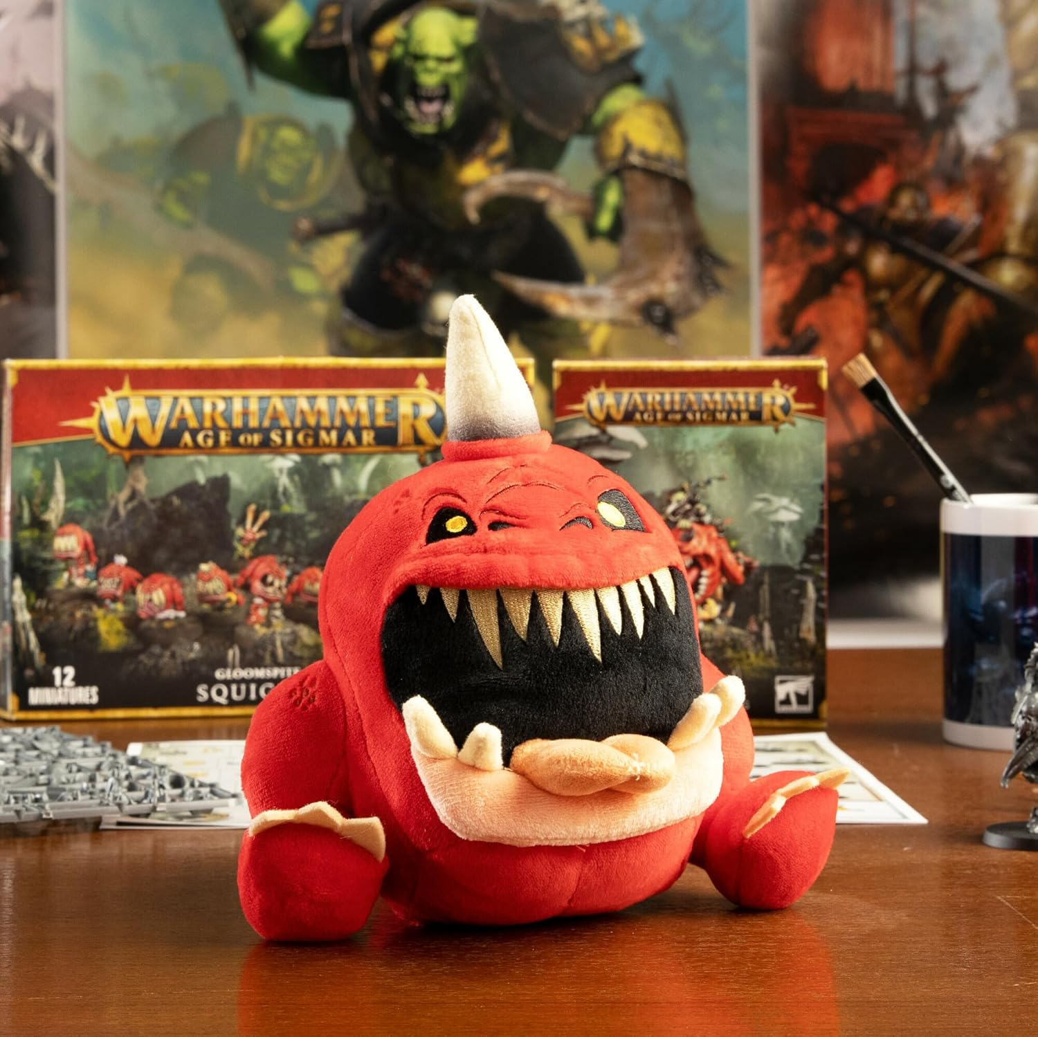 Tomy Warhammer Plush Gnasha-Squig Toy. 20 Cm Size image number 1