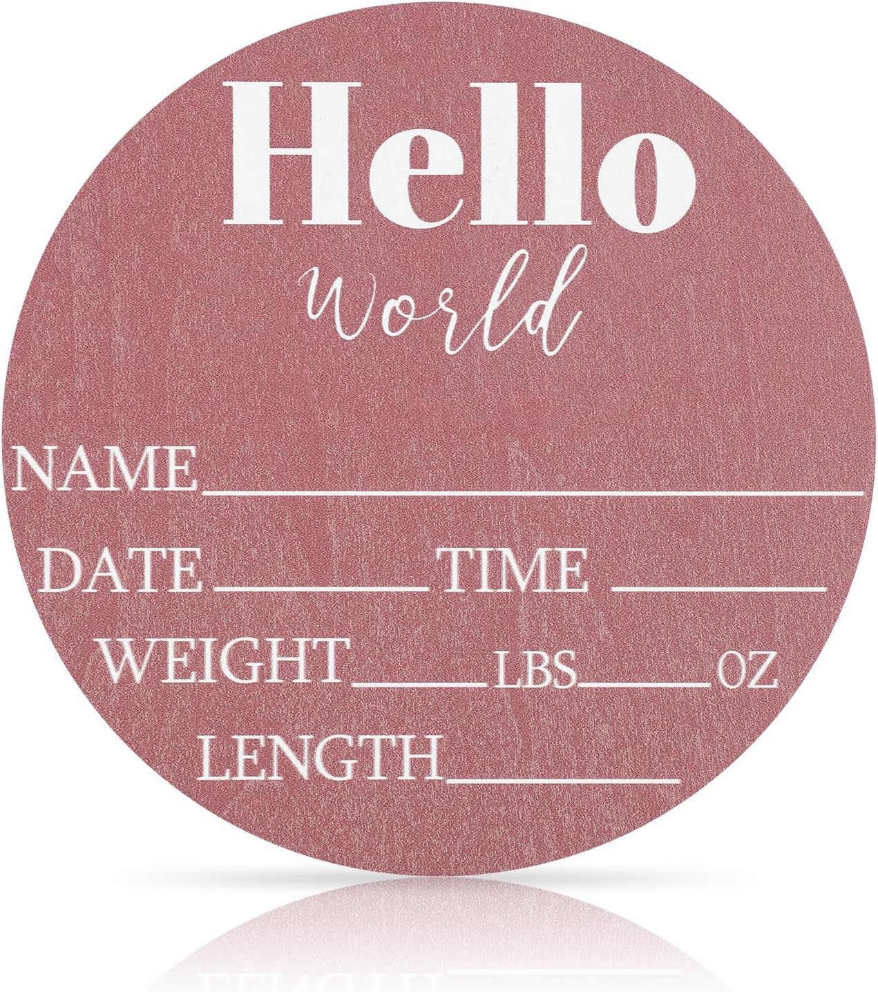NQEUEPN Wooden Baby Announcement Sign, 5.9 Inch Hello World Newborn Sign Birth Announcement Signs Baby Name Plaques Decoration for Photo Props Baby Shower Hospital Nursery Room (Blue), 22404