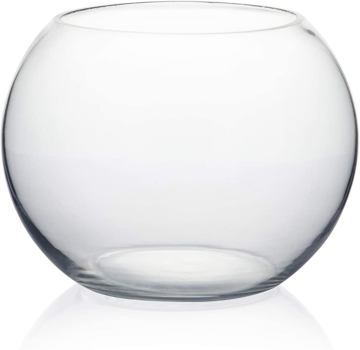 WGV Bowl Glass Vase, Diameter 8", Height 6", Open Width 5", (Multiple Sizes Choices) Clear Bubble Planter Terrarium Fish Bowl for Wedding Event Home Decor, 1 Piece (VBW0008A) - 8"Dx6"H 1 Piece
